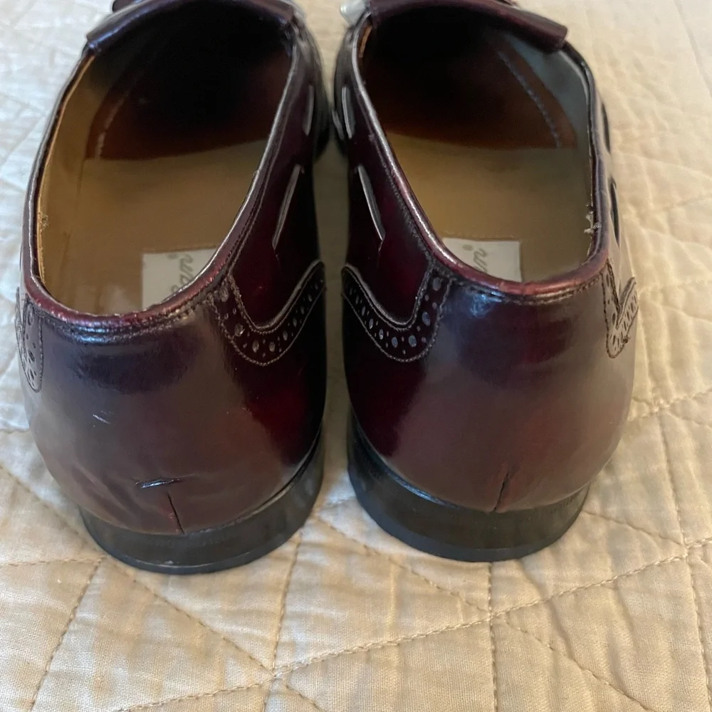Mezlan‎ Made in Italy Antonio Cordovan Kiltie Tassel Loafers Size 10